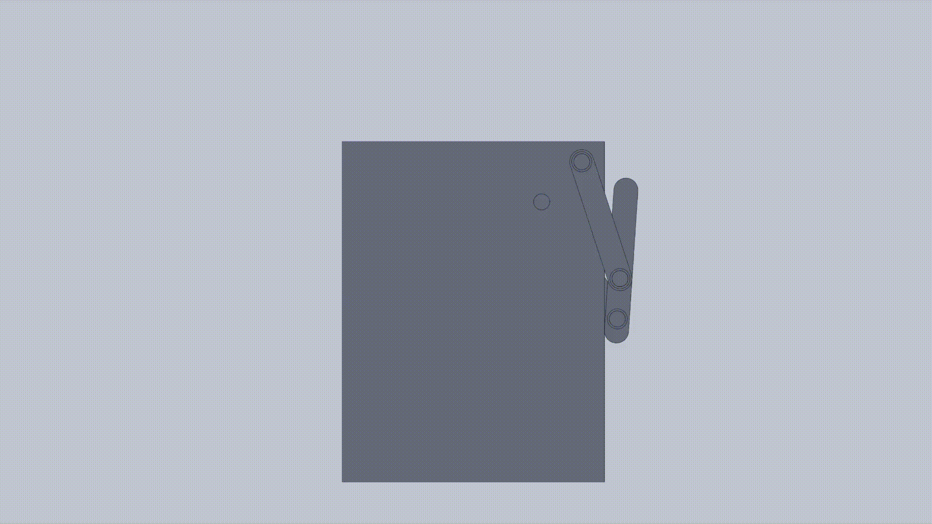 The motion of the trash can